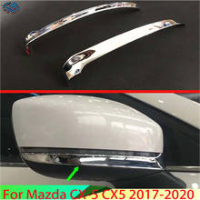 For Mazda CX-5 CX5 2017-2020 Car Accessories ABS Chrome rearview mirror rear view mirror chrome plated under trim 2018 2019 2024 - buy cheap