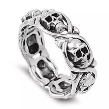 Anillo de calavera Punk Vintage para hombre y mujer, joya con personalidad, regalo de joyería, Rock, Halloween 2024 - compra barato