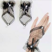 White Lace Bride Guantes Novia Gloves for Performances Fingerless Black Wedding Gloves Girls Daily Red Gloves ST105 2024 - buy cheap