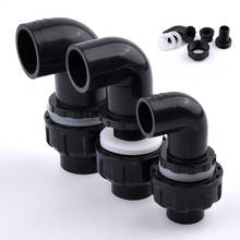 20-50mm L Type Black PVC Pipe Connectors Quality Fish Tank Drain Pipe Joints Garden Irrigation Water Supply System Accessories 2024 - buy cheap