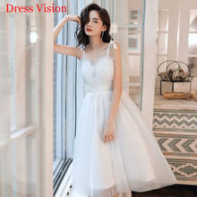 Simple Short Wedding Dress платье Novia Vestido Wedding Party Dress Lace Bride to be атласное платье Robe Elegant 2024 - buy cheap