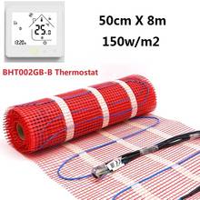 4m2 Warm Floor Heating Mat Kits 150w/m2 50cmX8m Under Tile Snow Melting with Thermostat WiFi 2024 - buy cheap