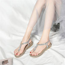 Sandalias con diamantes de imitación para mujer, zapatos con punta de Clip, para playa y exteriores, 2021 2024 - compra barato