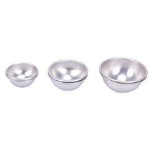 2Pcs 3D Ball Sphere Shape Round Bath Bomb Molds Aluminum Alloy Ball Sphere Bath Bomb Mold Cake Baking Pastry Mould 2024 - buy cheap