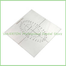 Placa de borracha dentária, modelo de posicionamento de barreira com escala, ferramenta de laboratório clínico, 1 peça 2024 - compre barato