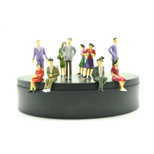 Diorama-figuras de ABS pintadas en miniatura para personas, 1:30, tren de ferrocarril, mesa de arena, Kits de construcción de arquitectura, 12 unids/lote 2024 - compra barato