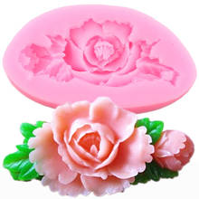 Forma de silicone em flor de rosa de árvore, ferramentas de decoração para bolo, cortador de biscoitos, decoração de fondant para casamento 2024 - compre barato