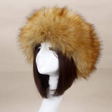 Women Hats Headband Winter Earwarmer Ski Hats Russian Tick Fluffy Imitation Fox Fur Cap Empty Top 2024 - buy cheap