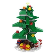 77Pcs Single Christmas Tree MOC Brick New Legolingly City Children Christmas Gift DIY Building Blocks Toys 2024 - buy cheap