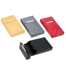 Caja de Metal ultrafina para cigarrillos, contenedor de almacenamiento de cigarrillos, accesorios para fumar, aleación de aluminio, 1 unidad 2024 - compra barato