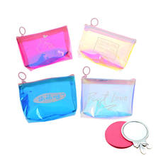 1PCS Fashion Coin Wallet PVC Lady Small Mini Coin Pouch Zipper Money Key Earphone Line Lady Kid Coin Holder Purse 2024 - buy cheap