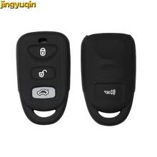 jingyuqin 4 Buttons Silicone Key Car Key Cover Case Stying for HYUNDAI KIA Tuscon Elantra Rio Sportage Rondo Accent Smart Remote 2024 - купить недорого