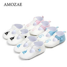 Zapatos de suela blanda para bebé y niña, calzado de cuero de PU para bebé, zapatos de princesa con botones para Primavera/otoño, novedad de 2021 2024 - compra barato