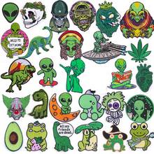 Aliens UFO Cartoon Embroidered Patches For Clothing Dragon Animal  Iron on Patches Clothes Badge Applique Apparel For Rock Cloth 2024 - buy cheap