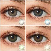 Цветные контактные линзы с диоптриями, синие, зеленые контактные линзы с линзами по рецепту, цветные линзы для макияжа глаз 2024 - купить недорого