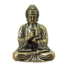 Budismo chinês cobre puro bronze bronze sakyamuni buda pequena estátua estatueta miniatura casa decoração artesanato 3x2.2cm novo 2024 - compre barato