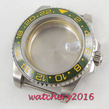 40mm sapphire glass green ceramic bezel Watch Case fit  miyota 8215 mingzhu 2813 MOVEMENT 2024 - buy cheap