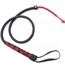 Fetish PU Leather Snake Whip Flogger Handle Spanking Paddle Knout Flirt Adult Game Slave BDSM Erotic Sex Toys for Women Couples 2024 - buy cheap