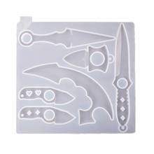 Llavero colgante de Dagger, molde de Resina de silicona antilobo, armas, espada, molde de fundición de epoxi de silicona, cuchillo de defensa, artesanía 2024 - compra barato