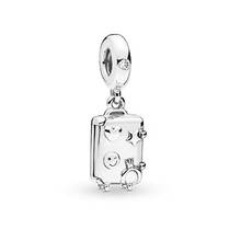 Frete grátis pingente para mala de prata esterlina 925 autêntica ajuste original pulseira pandora para mulheres joias faça você mesmo s925 contas de bolsa 2024 - compre barato