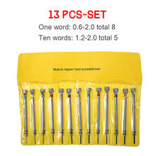 13 Pcs Watch Screwdrivers Set Alloy Steel Repair Tool Kits 0.6-2.0 mm Precision Screwdrivers For Watch Glasses Repair Tool 2024 - buy cheap