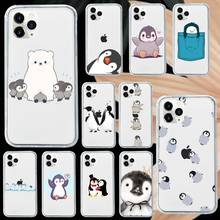 Penguin Polar Bear cute animal Phone Case Transparent soft For iphone 5 5s 5c se 6 6s 7 8 11 12 plus mini x xs xr pro max 2024 - buy cheap