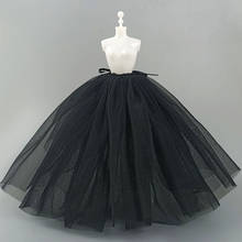 Enagua negra antideslizante para muñeca Barbie, vestido de novia, ropa debajo de la falda, trajes, accesorios para casa de muñecas BJD, juguete DIY para bebés y niños, 1/6 2024 - compra barato