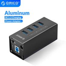 ORICO USB HUB Support BC1.2 Charging Aluminum 4 Port USB3.0 Splitter with 12V2A Power Adapter for MacBook Laptop PC Accessories 2024 - buy cheap