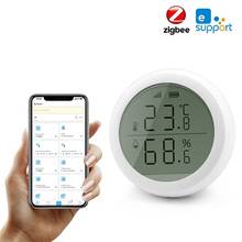 Ewelink-sensor de temperatura e umidade, tela lcd, zigbee, sensor de temperatura, umidade, monitor, casa inteligente, dispositivos 2024 - compre barato