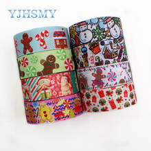 YJHD 0001 25mm 10 yards Christmas printed grosgrain ribbon packaging design, DIY accessories handmade materials 2024 - buy cheap