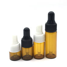 100pcs Perfume Sample 1ml 2ml 3ml 5ml Glass Dropper Bottle Portable Aromatherapy Essential Oil Mini Clear Amber Vial 2024 - buy cheap