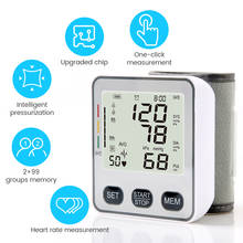 Electric Wrist Blood Pressure Monitor Medical Digital Blood Pressure Automatic Tonometer Pulse Heart Beat Rate Meter Device 2024 - buy cheap