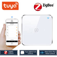 Переключатель Tuya ZigBee без нейтрального провода, работает с TuYa ZigBee Hub, сенсорный переключатель, наклейка, управление через приложение Smart Life, питание от TuYa 2024 - купить недорого