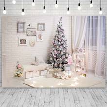 Avezano Merry Christmas Tree Backdrop Winter Curtain Toy Light Flower Indoor Decoration Photographic Background For Photo Studio 2024 - buy cheap
