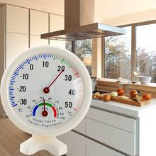 Mini higrômetro redondo para ambientes externos e internos, ferramenta de medição de temperatura e umidade com termostato inteligente 2024 - compre barato