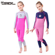 3mm neoprene meninas wetsuit mergulho terno criança surf snorkeling banho grosso à prova de frio à prova de sol crianças wetsuit conjunto de uma peça 2024 - compre barato