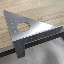 Prático ângulo régua carpinteiro de aço inoxidável 45 90 graus calibre medida ângulo scriber ferramenta medida para trabalhar madeira 2024 - compre barato