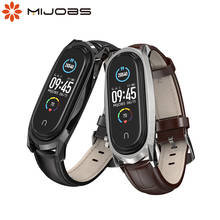 For Mi Band 6 Strap for Mi Band 5 Bracelet Wristband Genuine Leather Smartband for Xiaomi Miband 3 4 5 6 Correa Opaska Do Pasek 2024 - buy cheap