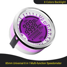 85mm 6 in 1 Multi-functional Gauge Meter GPS Speedometer Tachometer Hour Water Temp Fuel Level Oil Pressure Voltmeter 12V 24V 2024 - buy cheap