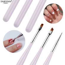 3Pcs/Set Brush Nail Art Painting Light Purple UV Gel Polish Drawing Liner Dotting Dot Pen Rhinestone Builder Manicure Tools 2024 - buy cheap