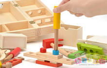 Модель детский набор инструментов игровой домик игрушка набор мальчик обслуживание деревянный ремонт деревянный интеллект DIY Развивающие 2024 - купить недорого