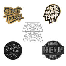 Quote slogan enamel pin Movie Bicycle club Don't over think badges brooches Three-dimensional space Lapel Pins Shirt bag Jewelry 2024 - buy cheap