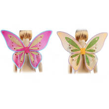 2pcs Lovely Princess Butterfly Fairy Wings Fancy Dress Up Angel Wings Ladies Girls Child Birthday Party Accessories Dance Props 2024 - buy cheap