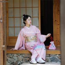 Roupa harajuku feminina, estilo japonês, vestido kimono vintage, yukata haori, robe japonês, vintage, diário, geisha, 2021 2024 - compre barato