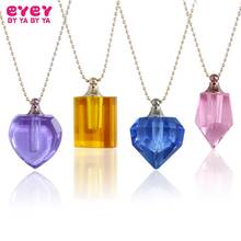 2PCS Colorful Big Hole Crystal Bottle Pendant Necklace Perfume Essential oil Keep Openable Small Bottle Necklaces Women Jewelry 2024 - buy cheap
