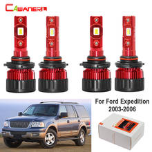 Cawanerl 4 Pieces Car 60W LED Lamp Headlight High Beam Low Beam 9000LM White 6000K 12V For Ford Expedition 2003-2006 2024 - buy cheap