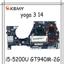 NM-A381 For Lenovo yoga 3 14 Laptop Motherboard nm-a381 i5-5200U CPU GT940M-2G Motherboard 100% Test original 2024 - buy cheap