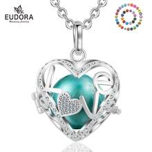 Eudora 20mm Harmony Ball Baby Chime Ball Pendant Heart Love Hollow out Cage locket Necklace Pregnant Maternity Jewelry K120N20 2024 - buy cheap