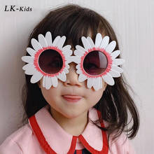 Longkeeper óculos de sol infantil redondo, grande, floral, com margaridas, para bebês, meninos e meninas, colorido uv400 2024 - compre barato