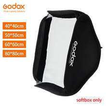 Godox 40x40cm 50x50cm 60x60cm 80x80cm Foldable SoftBox Speedlite Flash Softbox for S-type Bracket fit Bowens Elinchrom Mount 2024 - buy cheap